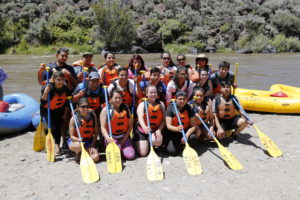 NMDT members at our annual UndocuHealing Retreat in Taos, NM ready to go river rafting